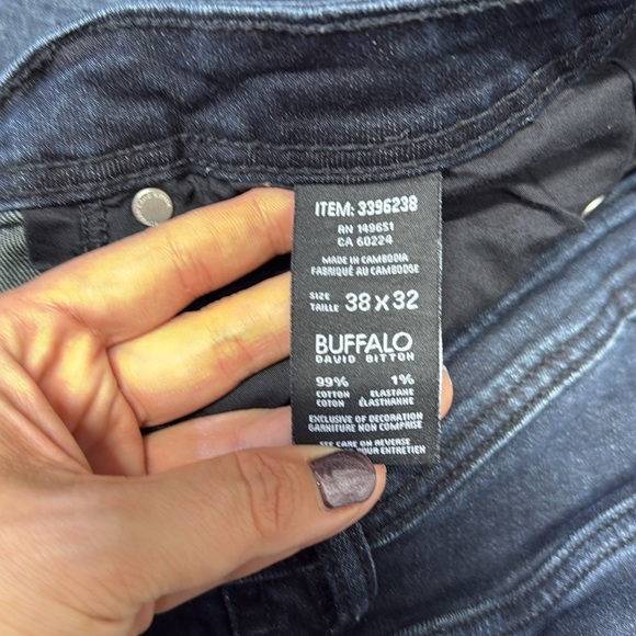 Buffalo David Bitton Jack stretch straight blue denim jeans size 38 - Picture 6 of 9